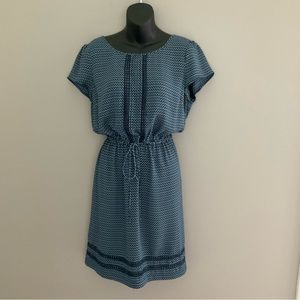 Tommy Hilfiger, size L, navy blue and white dress, EUC